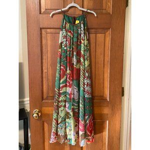 Vintage Catherine Malandrino Multi-Pattern Sundress Size 4 100% Silk